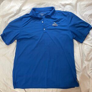 Greg Norman Golf Shirt Men XXL 2XL Royal Blue Polo Pullover Golfer Shark PlayDry